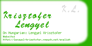 krisztofer lengyel business card